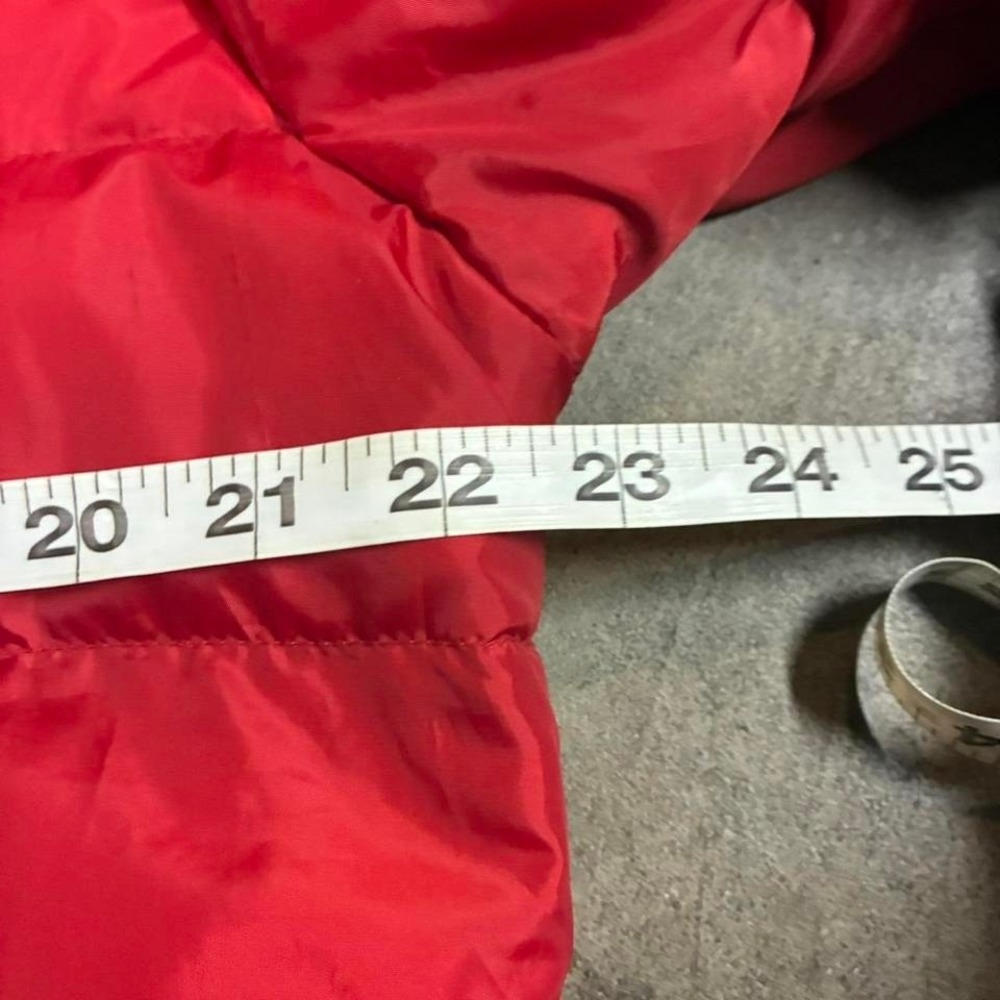 vintage polo sport puffer jacket with a removable fur‎ hood, size Large - Picture 5 of 8